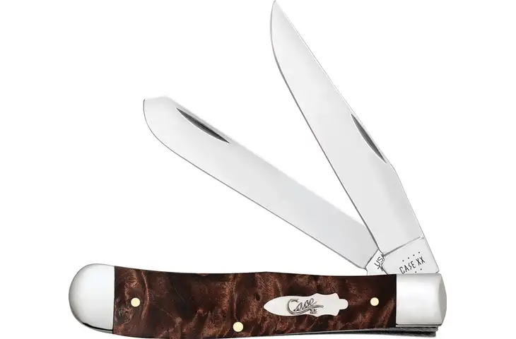 Case Trapper Maple Burl 4.13in Folding Knife